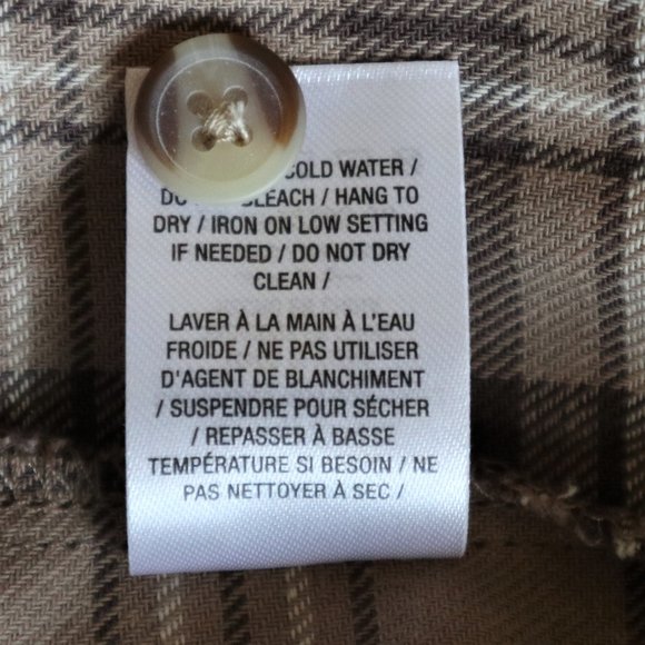 Ardene Beige and Brown Flannel Plaid Shirt NWOT - Picture 8 of 8